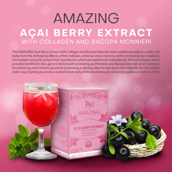 Amazing Acai Berry Extract with Collagen and Bacopa Monnieri
